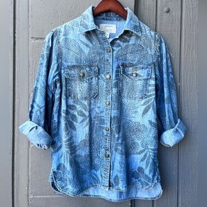 Current/Elliott The Perfect Shirt in Denim Jungle Sz. 2